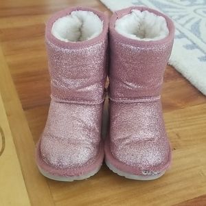 UGG pink glitter boots size 8